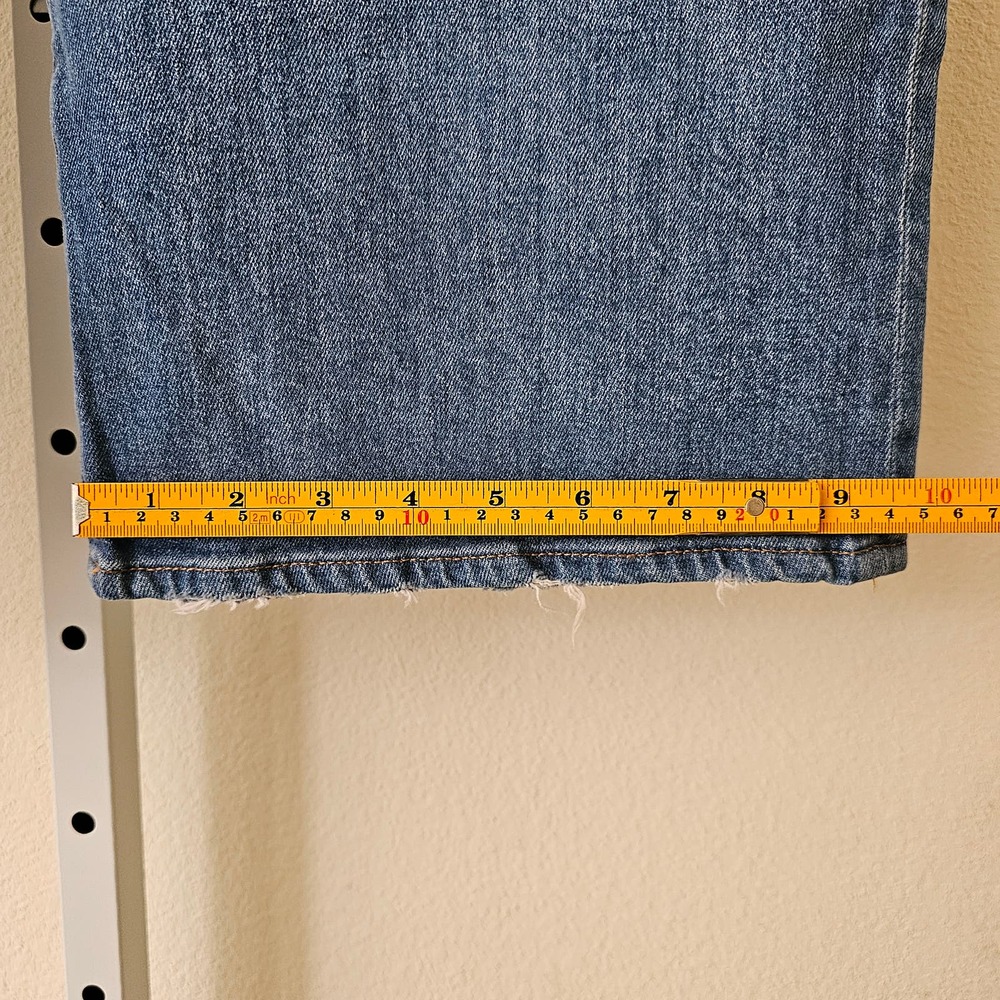 MADEWELL Women's Slim Wide- Leg Crop Blue Jeans in Garrett Wash Sz 35 - Picture 16 of 16